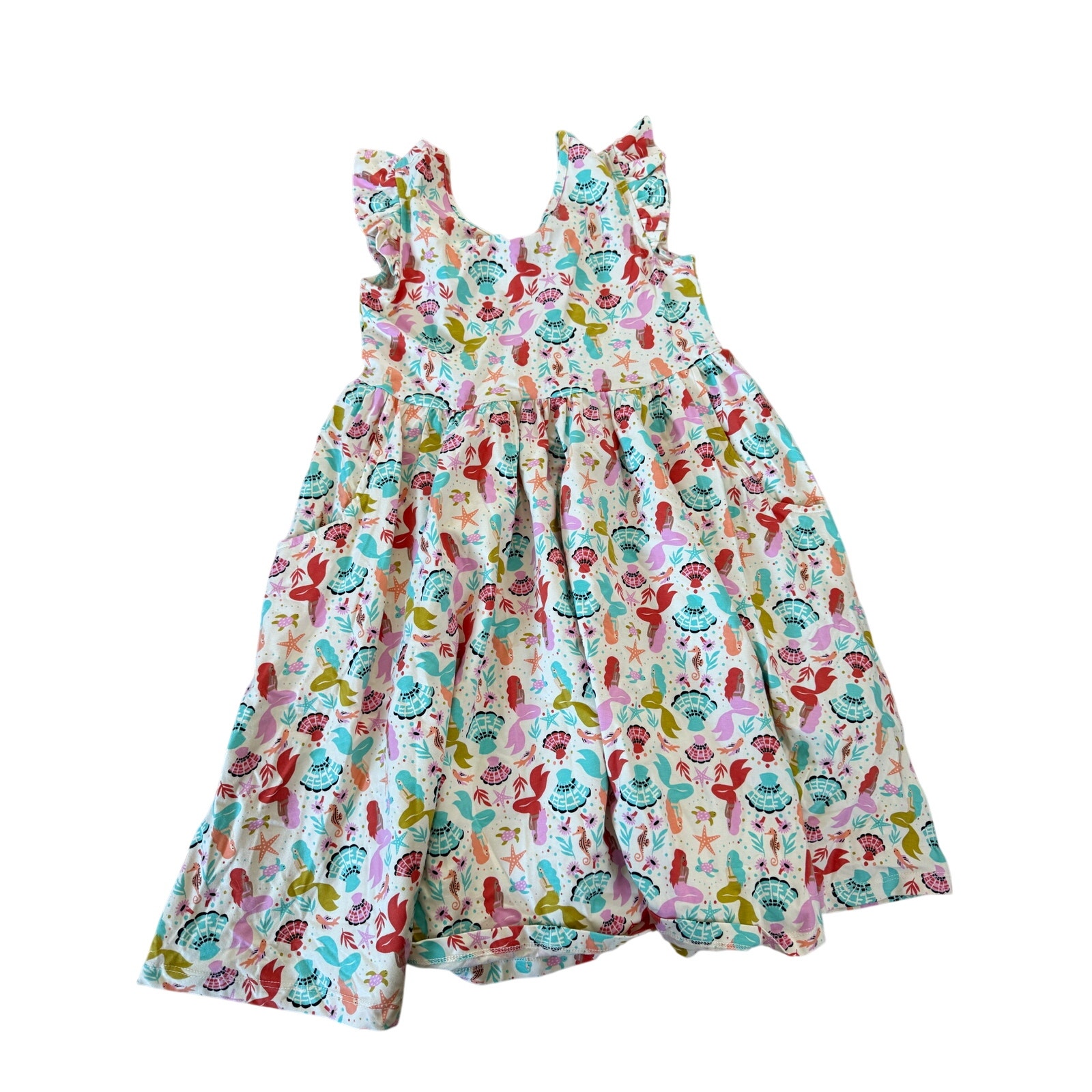 Hanna Andersson Mermaid Print Short Sleeve Dress